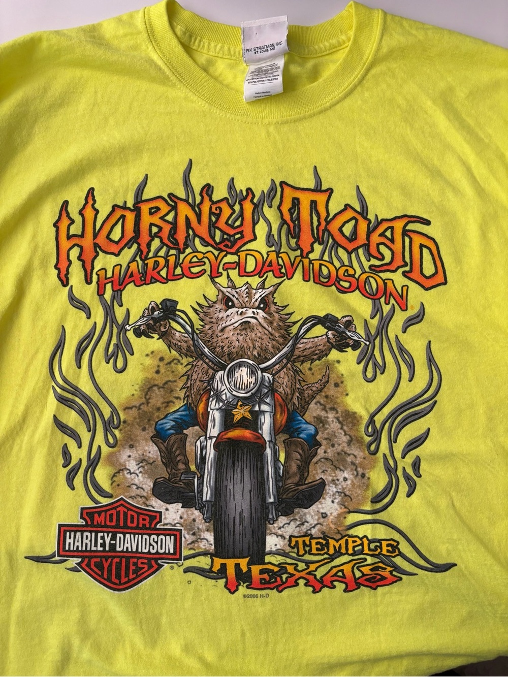 Harley-Davidson Neon Yellow Logo Tee